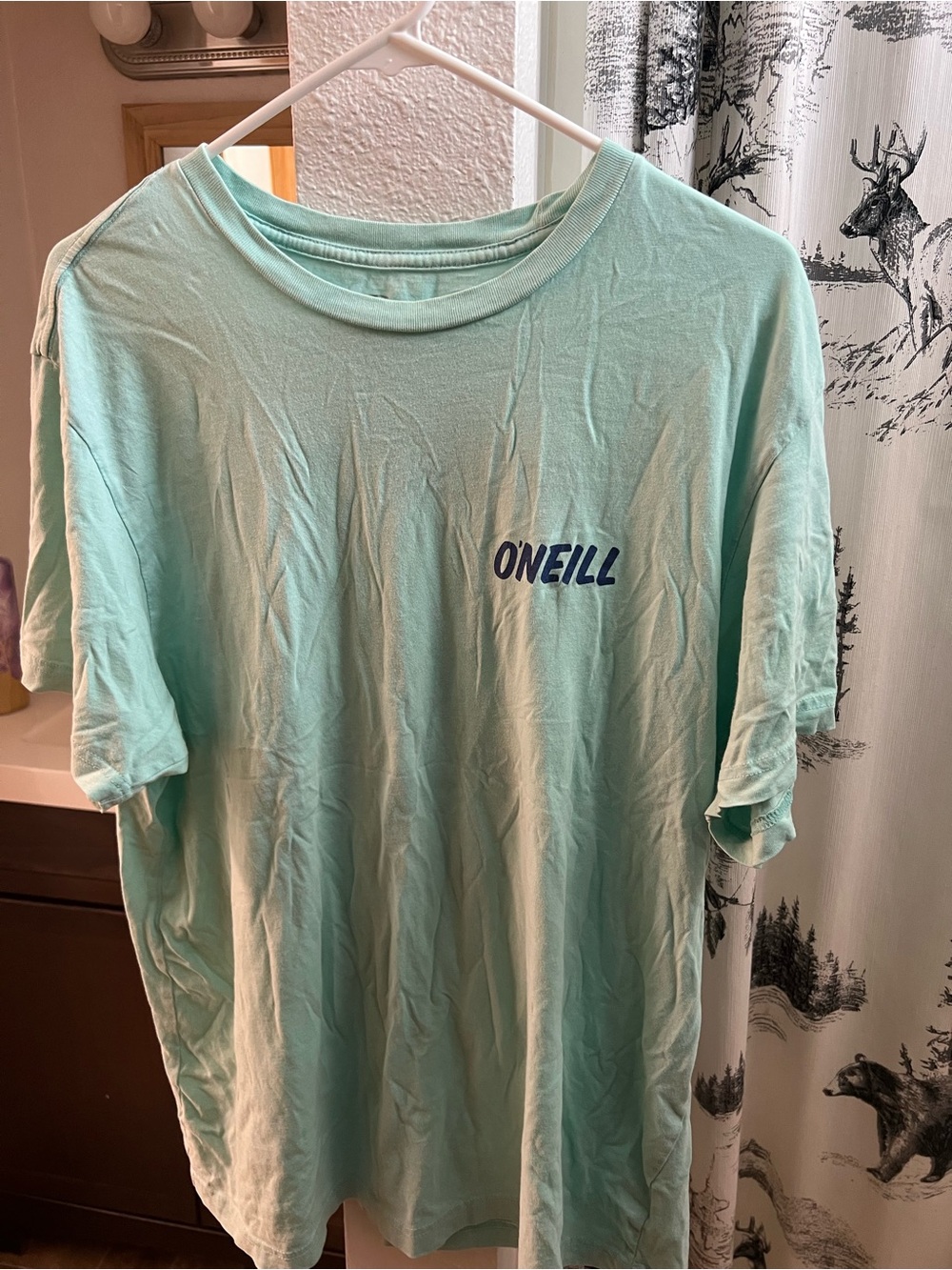 O'Neill Light Mint Green Short Sleeve Tee with Chest Logo